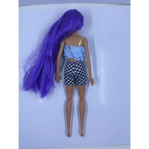 Barbie Extra Dresser Vanity Purple Hair A  Doll GYJ70  2021 Articulate. - Picture 4 of 6
